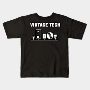 Vintage Tech Media Storage Kids T-Shirt